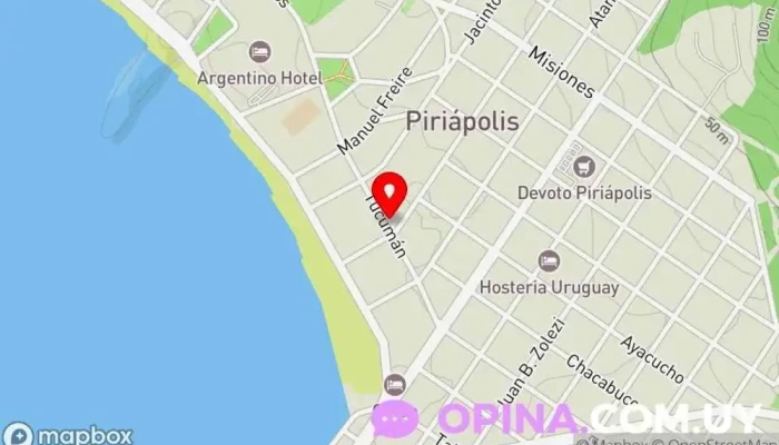 mapa de sanatorio Hospital en Piriápolis