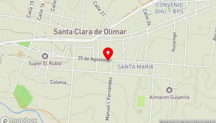 mapa de Santa Clara de Asís Iglesia en Santa Clara De Olimar