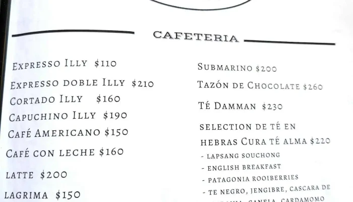 Santo Cafe Menu