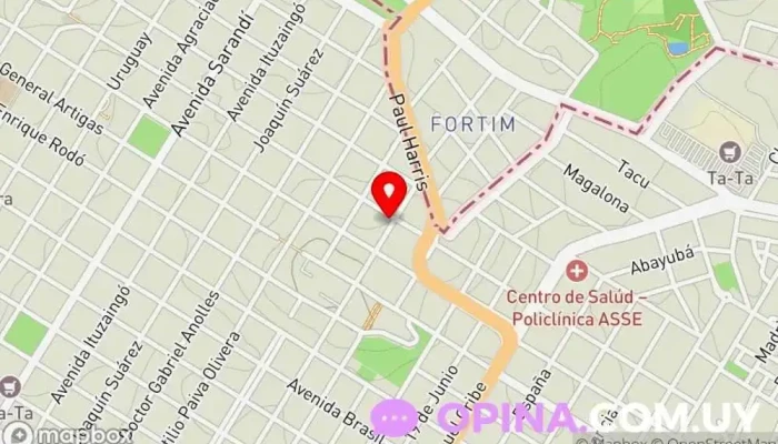 mapa de S.C. El Fortín Sociedad de viviendas en Rivera