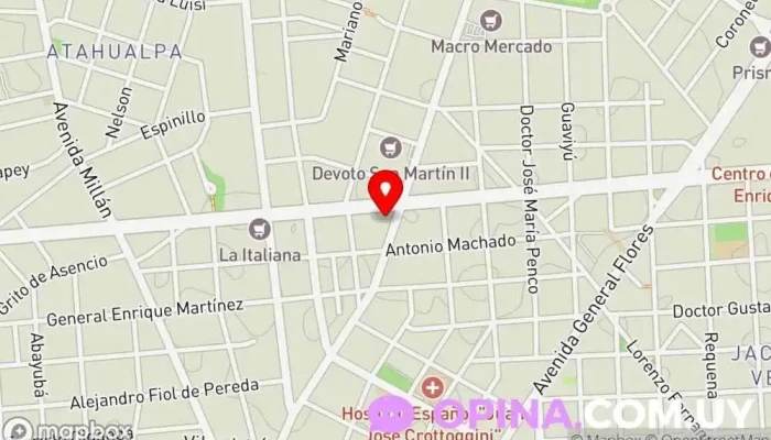 mapa de SCI ARTES MARCIALES I Escuela de artes marciales, Centro educativo, Servicio de pruebas educativas, Entrenador personal en Montevideo