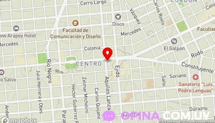 mapa de SEC Centro de diagnóstico por imagen en Montevideo