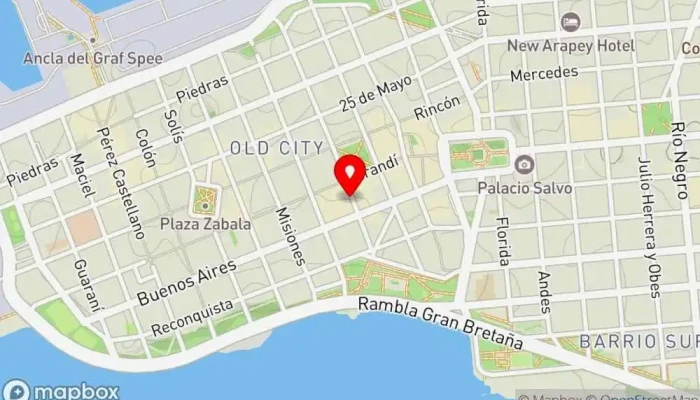 mapa de Seis Pub restaurante en Montevideo