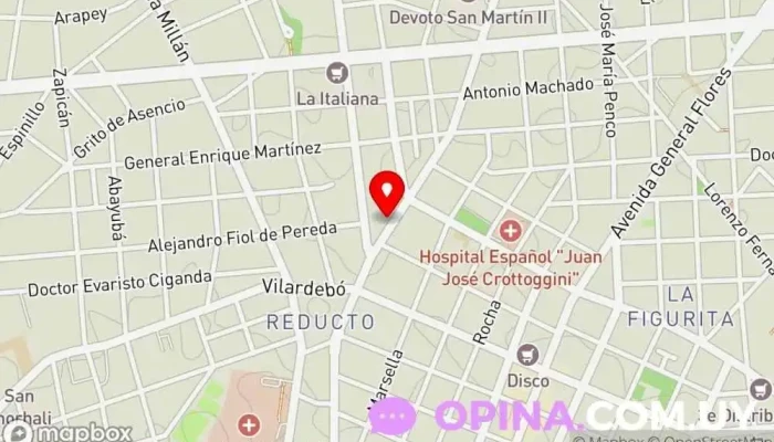 mapa de Seminario Teologico Siloe Seminario, Colegio religioso en Montevideo