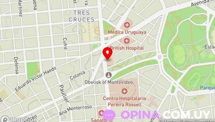 mapa de Servicio de Medicina Nuclear Médico en Montevideo