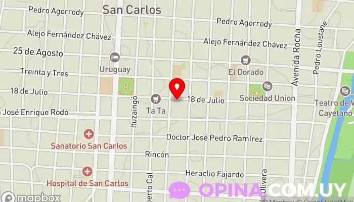 mapa de Showling San Carlos Escuela en San Carlos