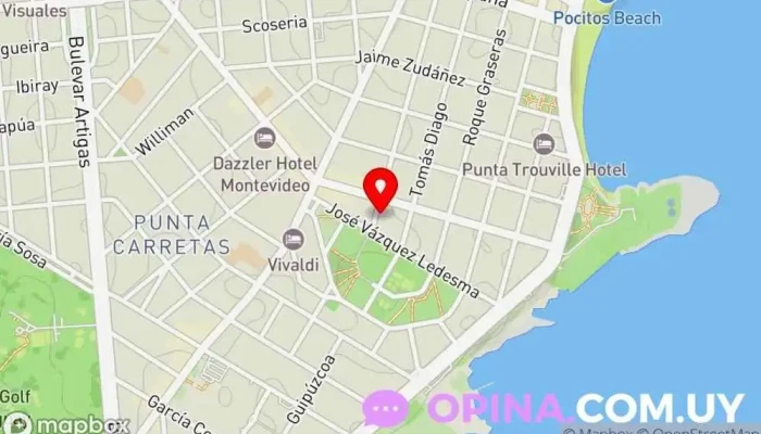 mapa de Si Servicios Inmobiliarios Agencia inmobiliaria en Montevideo