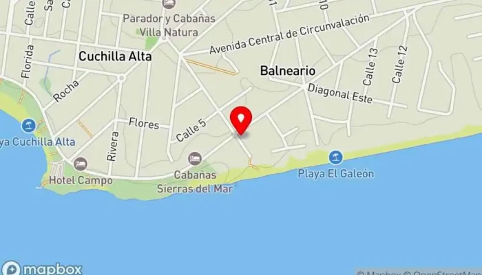 mapa de SierraDelMarPizzeria Bar en El Galeón