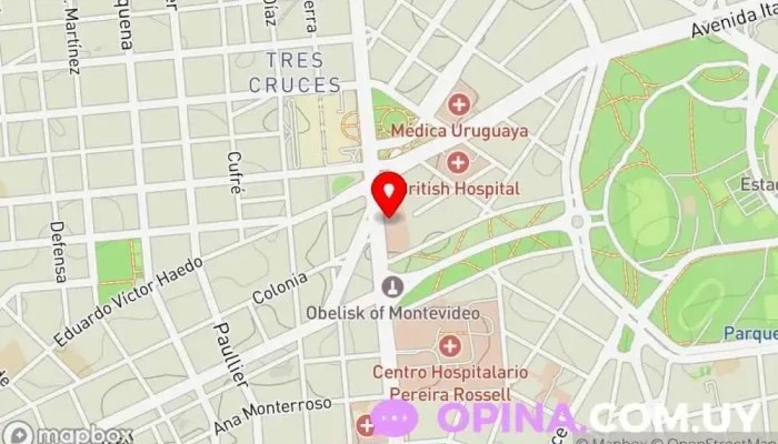 mapa de SIMAGEN Ecografías Ginecólogo en Montevideo