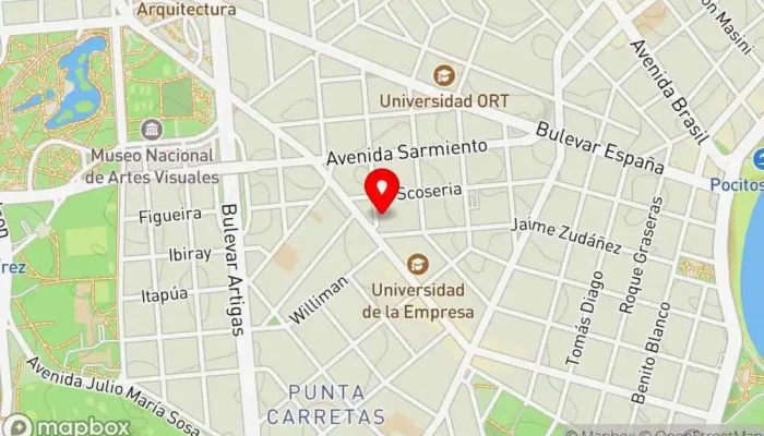 mapa de Simjá Pastelería, Cafetería en Montevideo