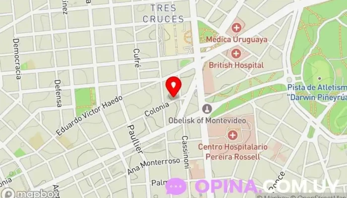 mapa de SION Propiedades Agencia inmobiliaria en Montevideo