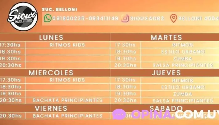 Sioux Suc. Belloni Academia de baile - Montevideo