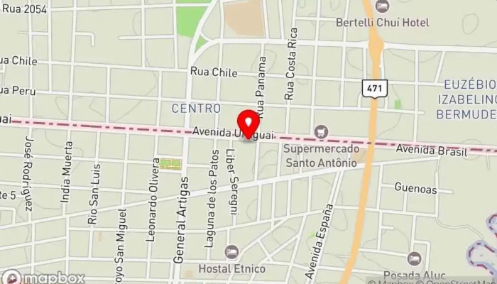 mapa de Six Free Shop Centro comercial en Chuy