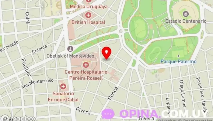 mapa de Smart Clinic Clínica ambulatoria, Laboratorio, Oficina médica en Montevideo