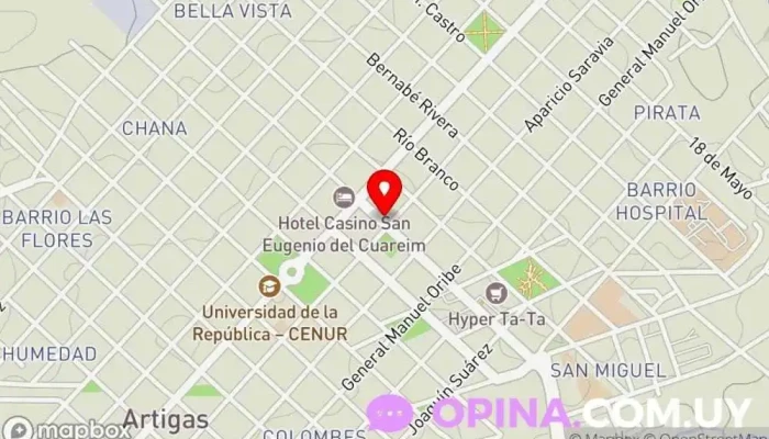 mapa de SoCa Variedades Comercio en Artigas