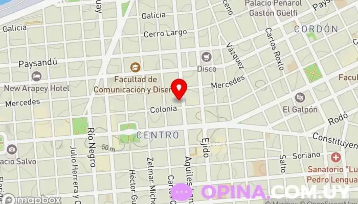 mapa de Sociedad Medicina Interna Uruguay Grupo médico en Montevideo