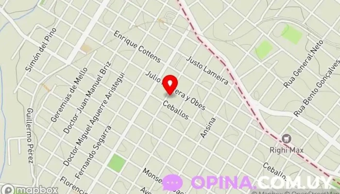 mapa de Solo Clases de Bateria Instrumento Músical Escuela de arte en Rivera