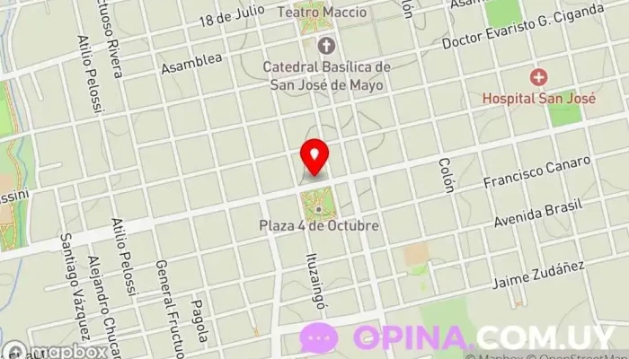 mapa de Soluciones del Sur. Negocios Inmobiliarios Agencia inmobiliaria en San José de Mayo