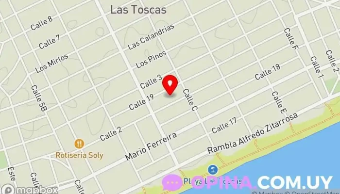 mapa de Soma Yoga Centro de yoga en Las Toscas