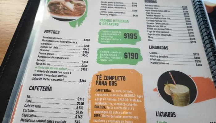 Sopranos Pocitos Menu