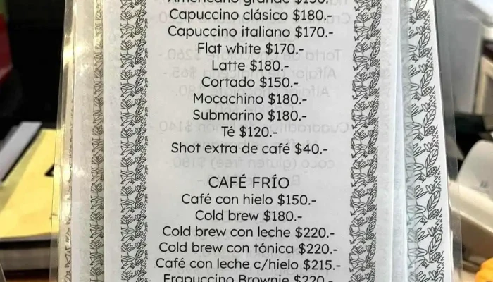 Soy Cafe Menu - Cafetería