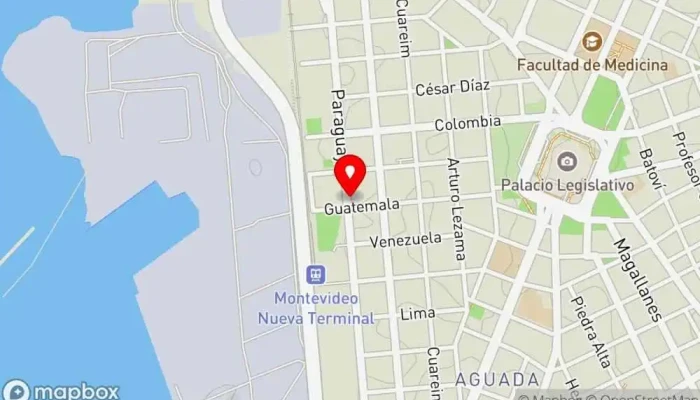 mapa de Spa cumple Salón de té en Montevideo