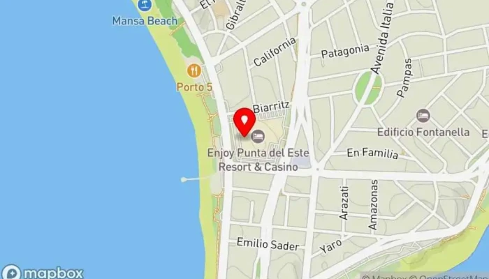 mapa de St. Tropez Restaurante en Punta del Este