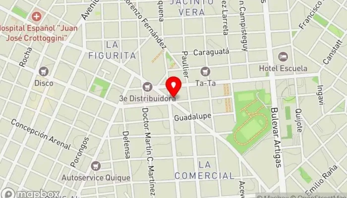 mapa de Standup El Garibaldi Pub restaurante en Montevideo