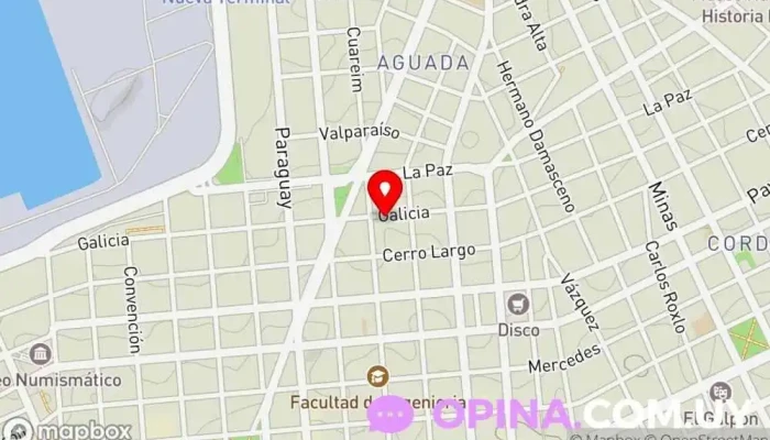 mapa de Stiletto Tango School Academia de baile, Agencia de talentos en Montevideo