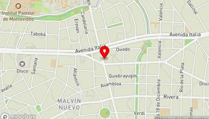 mapa de Submarino Peral Pizzería, Restaurante en Montevideo