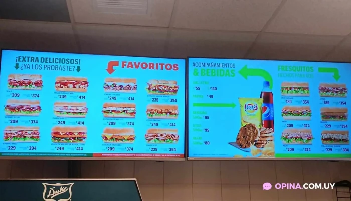 Subway:  Menu - Restaurante de comida rápida