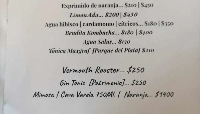 Sucre Sale Bistro Mvd Menu