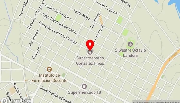 mapa de Supermercado González Hermanos Supermercado en Durazno