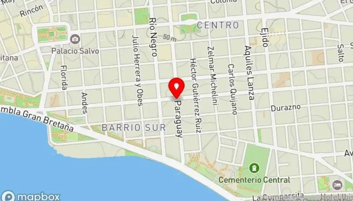 mapa de Sur Hotel Hotel en Montevideo