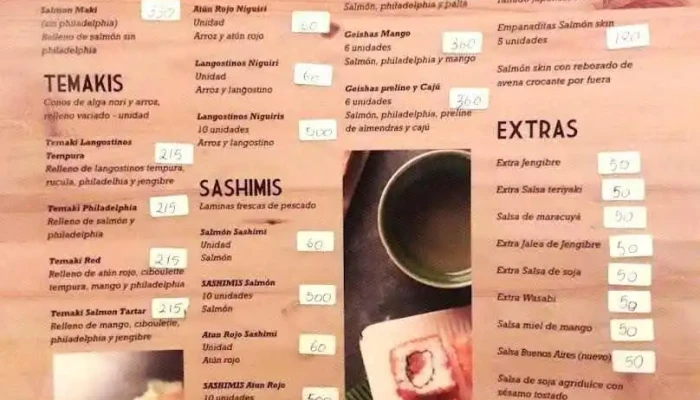 Sushi Gooo Centro:  Menu