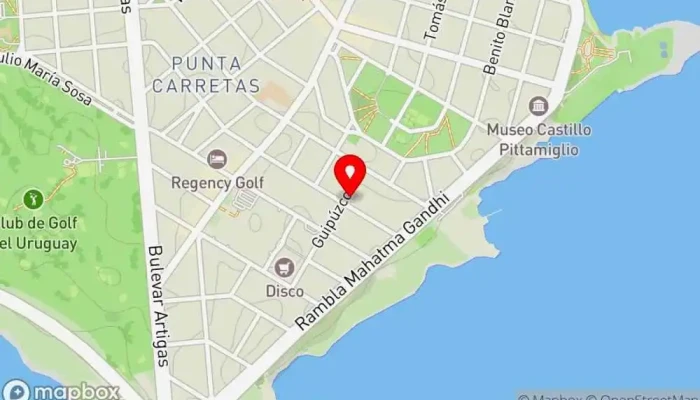 mapa de SushiClub Punta Carretas (Deli & Take, Restó) Restaurante de sushi en Montevideo