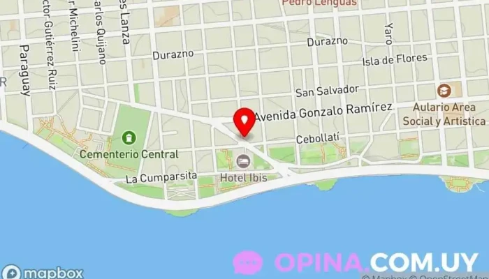 mapa de SYNCROS FISIOTERAPIA INTEGRAL Clínica de fisioterapia en Montevideo