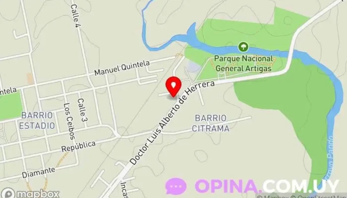 mapa de Taller de Arte Experimental Espacio Artea Escuela de arte en Pando