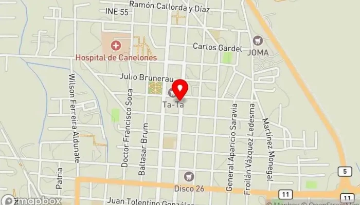 mapa de Taller Gastronómico Luis Zunino Restaurante en Canelones