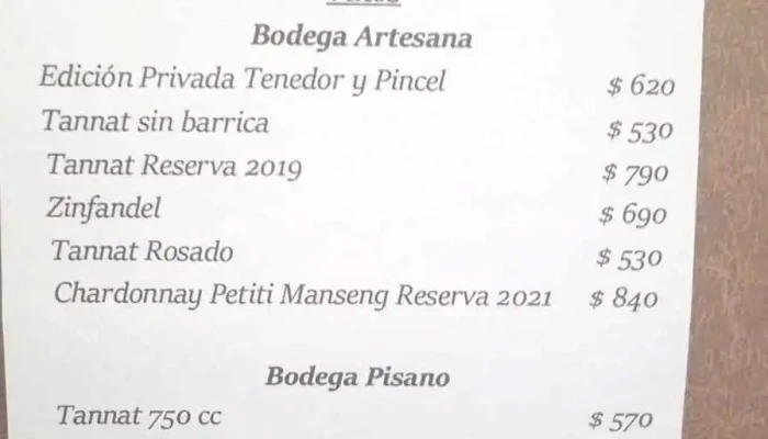 Tenedor Y Pincel -  Carta - Aguas Corrientes