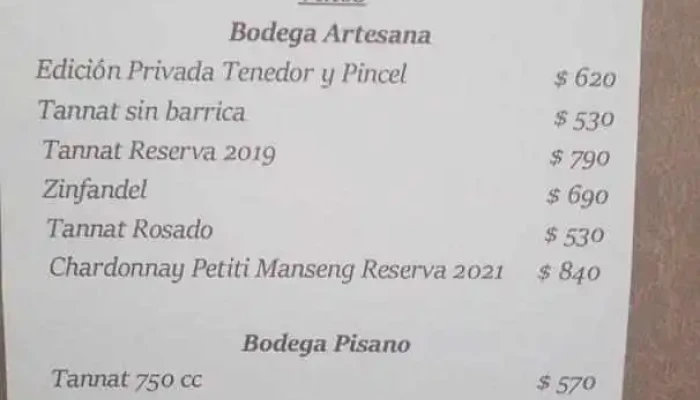 Tenedor Y Pincel:  Menu - Restaurante occidental