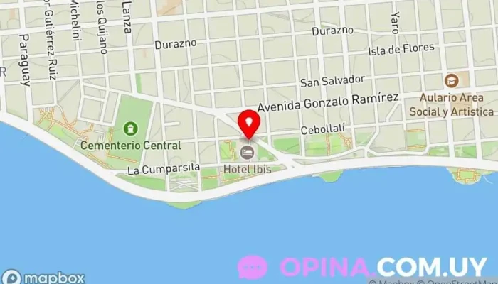 mapa de Terapfis Clínica de fisioterapia en Montevideo