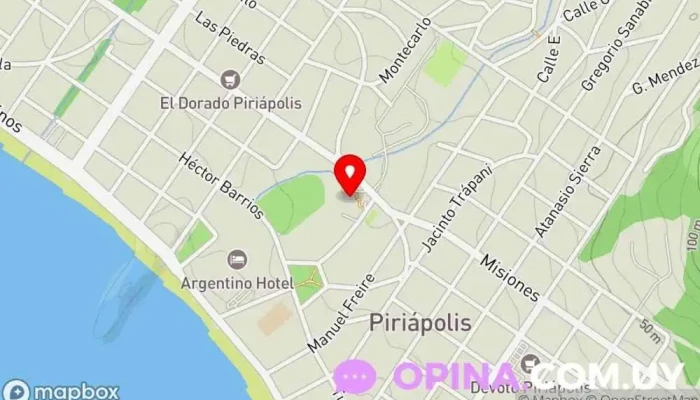 mapa de Terminal Piriápolis Estación de autobuses en Piriápolis