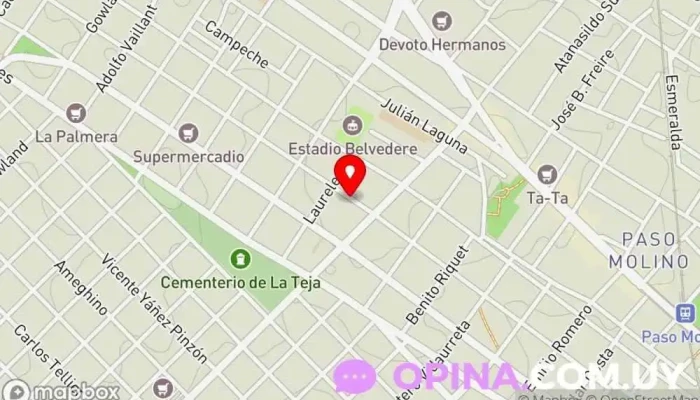 mapa de TESTA PROPIEDADES Consultor inmobiliario, Tasador de bienes inmuebles, Administrador de la propiedad, Agencia de subastas inmobiliarias en Montevideo