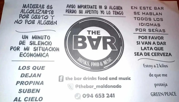 The Bar:  Menu - Bar restaurante