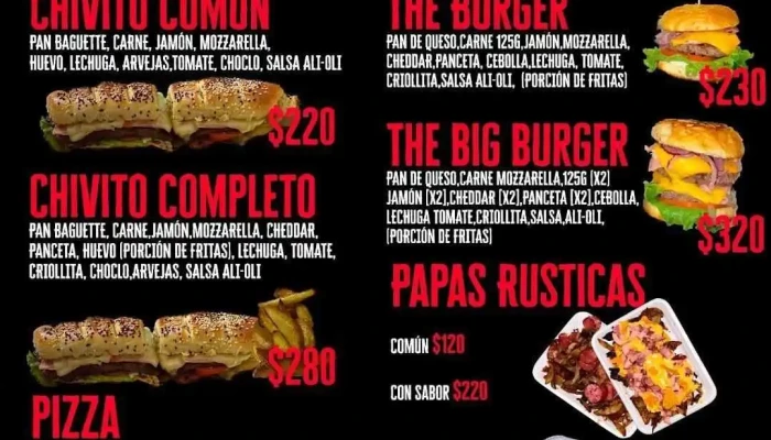 The Burguer:  Menu