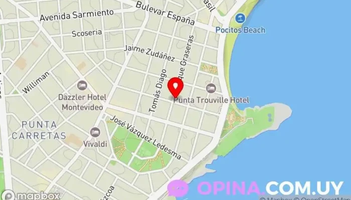 mapa de The English Institute Escuela en Montevideo