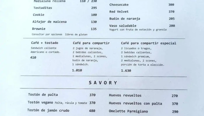 The Lab Coffee Roasters Pocitos Menu