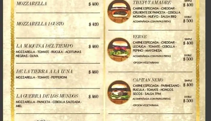 Theputamadre Bar Menu - Bar