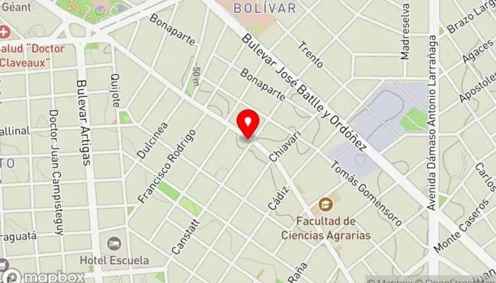 mapa de Tí Píace Restaurante en Montevideo